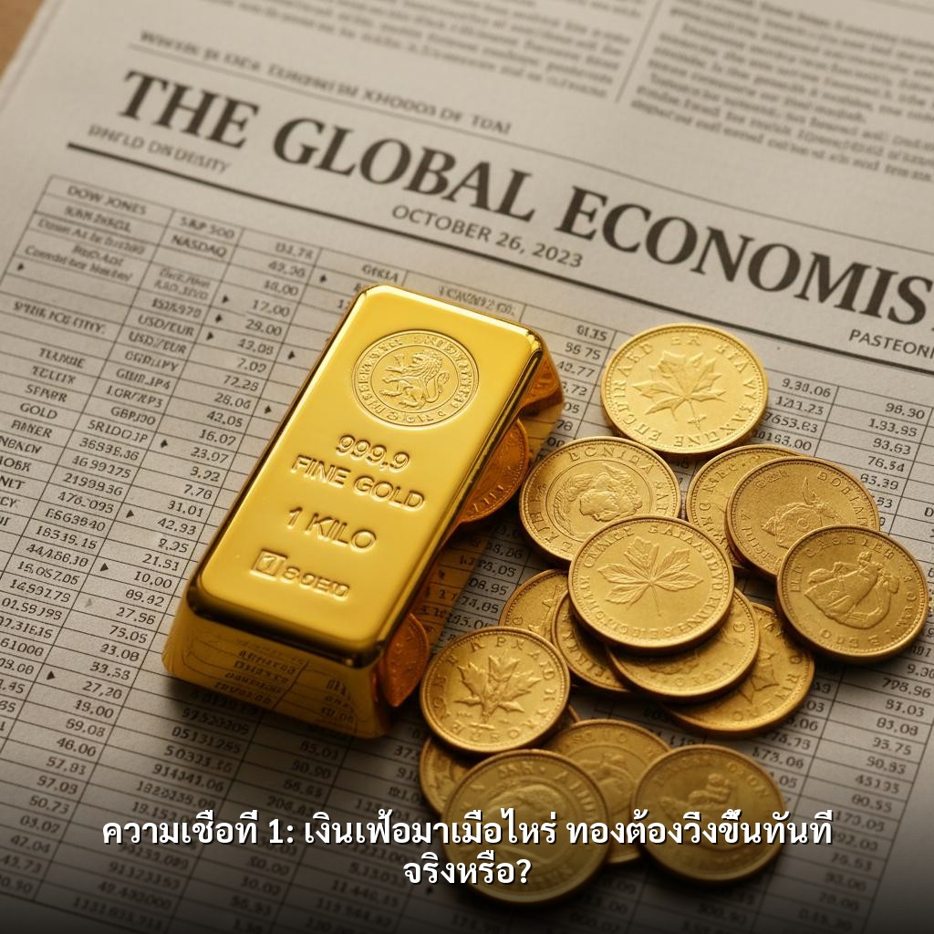 ความเชื่อที่ 1: เงินเฟ้อมาเมื่อไหร่ ทองต้องวิ่งขึ้นทันที จริงหรือ?