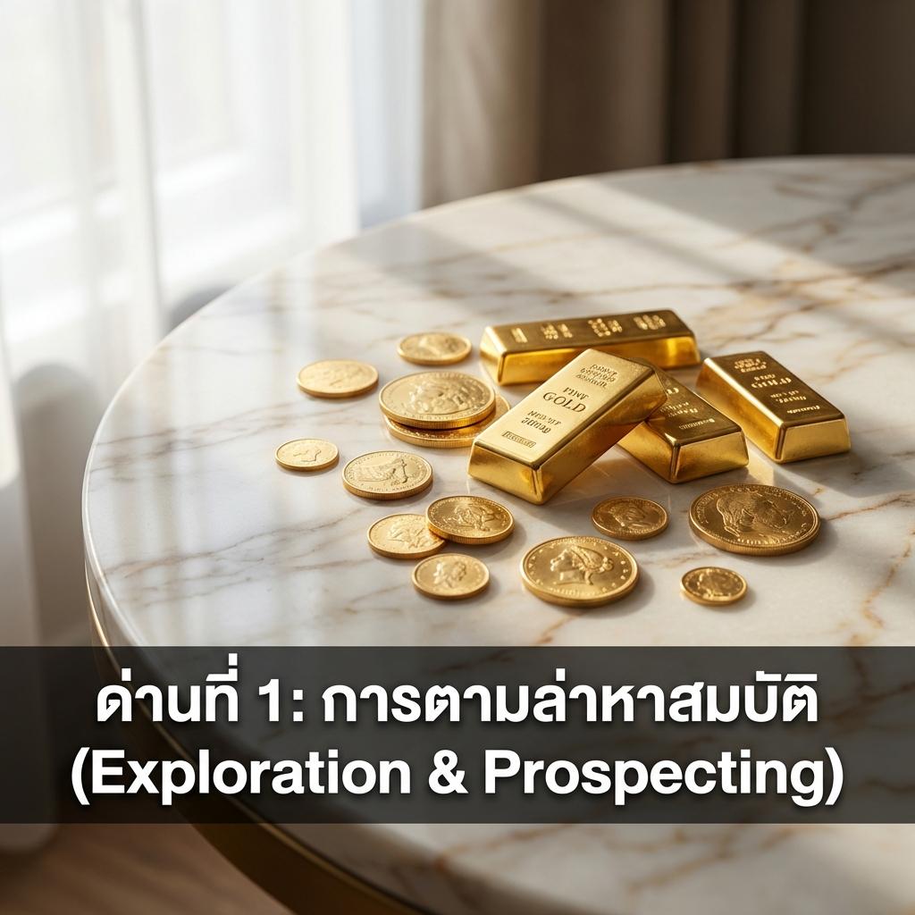 ด่านที่ 1: การตามล่าหาสมบัติ (Exploration & Prospecting)