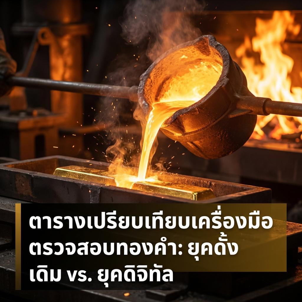 ตารางเปรียบเทียบเครื่องมือตรวจสอบทองคำ: ยุคดั้งเดิม vs. ยุคดิจิทัล