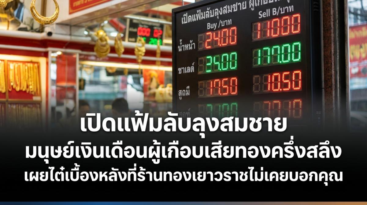 เปิดแฟ้มลับลุงสมชาย มนุษย์เงินเดือนผู้เกือบเสียทองครึ่งสลึง เผยไต๋เบื้องหลังที่ร้านทองเยาวราชไม่เคยบอกคุณ
