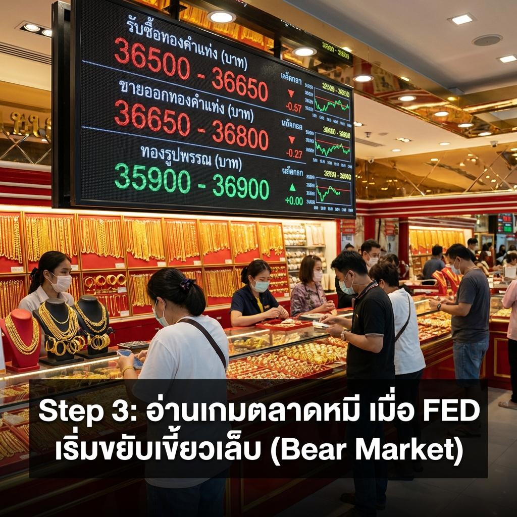 Step 3: อ่านเกมตลาดหมี เมื่อ FED เริ่มขยับเขี้ยวเล็บ (Bear Market)