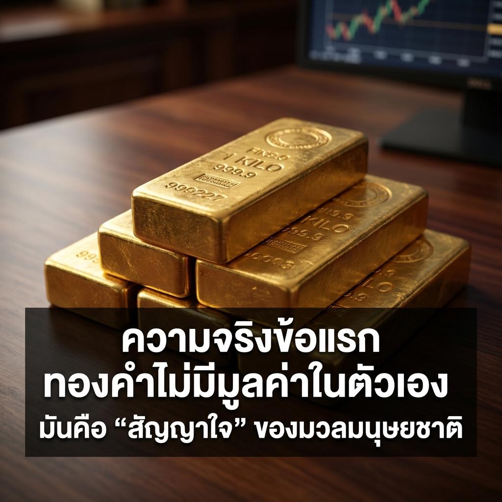 ความจริงข้อแรก ทองคำไม่มีมูลค่าในตัวเอง มันคือ “สัญญาใจ” ของมวลมนุษยชาติ