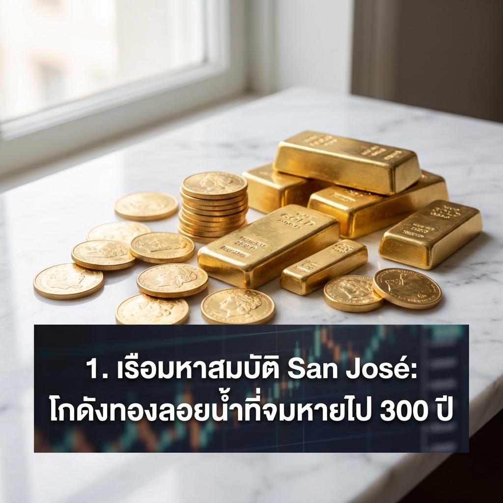 1. เรือมหาสมบัติ San José: โกดังทองลอยน้ำที่จมหายไป 300 ปี