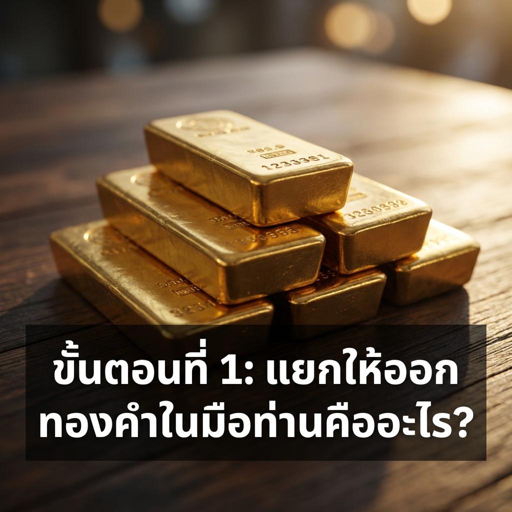 ขั้นตอนที่ 1: แยกให้ออก ทองคำในมือท่านคืออะไร?