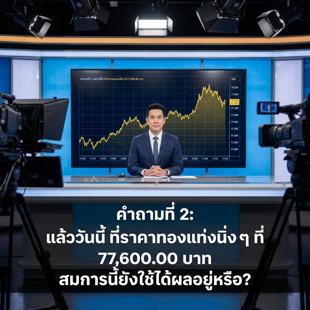 คำถามที่ 2: แล้ววันนี้ที่ราคาทองแท่งนิ่งๆ ที่ 77,600.00 บาท สมการนี้ยังใช้ได้ผลอยู่หรือ?