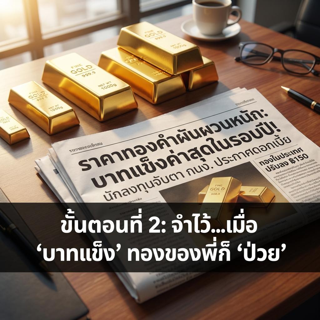 ขั้นตอนที่ 2: จำไว้...เมื่อ 'บาทแข็ง' ทองของพี่ก็ 'ป่วย'