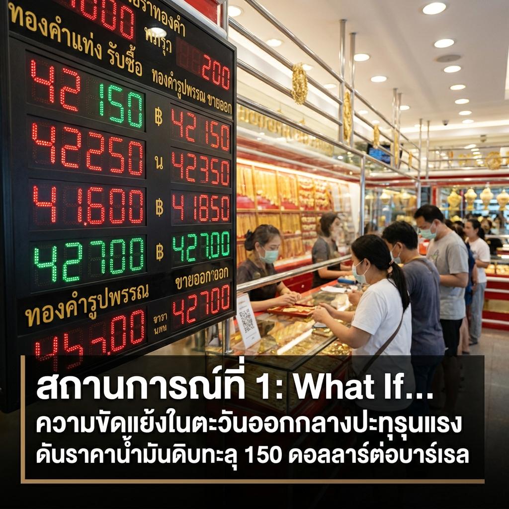 สถานการณ์ที่ 1: What If... ความขัดแย้งในตะวันออกกลางปะทุรุนแรง ดันราคาน้ำมันดิบทะลุ 150 ดอลลาร์ต่อบาร์เรล
