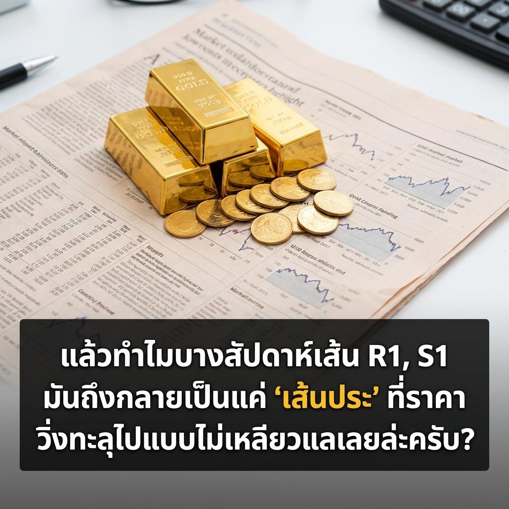 แล้วทำไมบางสัปดาห์เส้น R1, S1 มันถึงกลายเป็นแค่ 'เส้นประ' ที่ราคาวิ่งทะลุไปแบบไม่เหลียวแลเลยล่ะครับ?