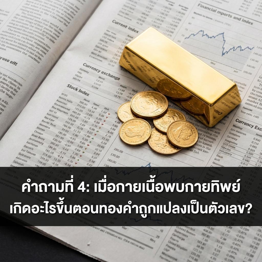 คำถามที่ 4: เมื่อกายเนื้อพบกายทิพย์ เกิดอะไรขึ้นตอนทองคำถูกแปลงเป็นตัวเลข?